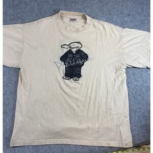 VINTAGE Platinum FUBU Fat Albert Shirt Mens Cream Hip Hop Streetwear Y2K Tee XL